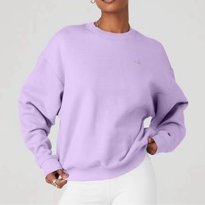 Alo Accolade Crew Neck Pullover in Violet Skies